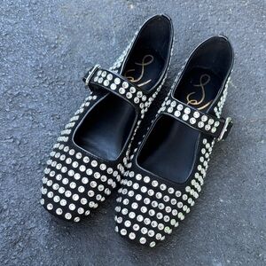 Sam Edelman Black Studded Flats